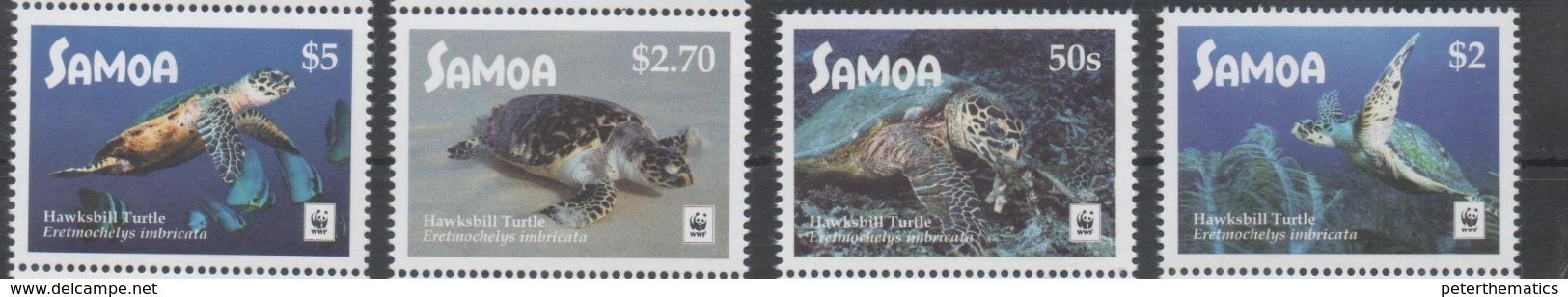 SAMOA, 2016,  MNH, WWF, TURTLES,  4v( STAMPS WITH WHITE BORDER) - Other & Unclassified