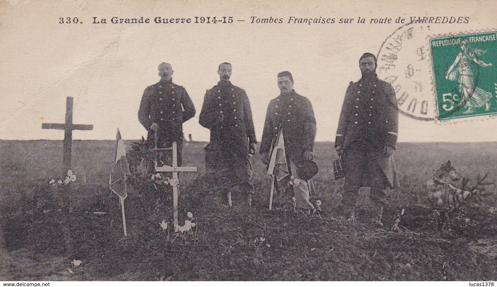 77 /TOMBES FRANCAISES SUR LA ROUTE DE VARREDDES - Cimiteri Militari