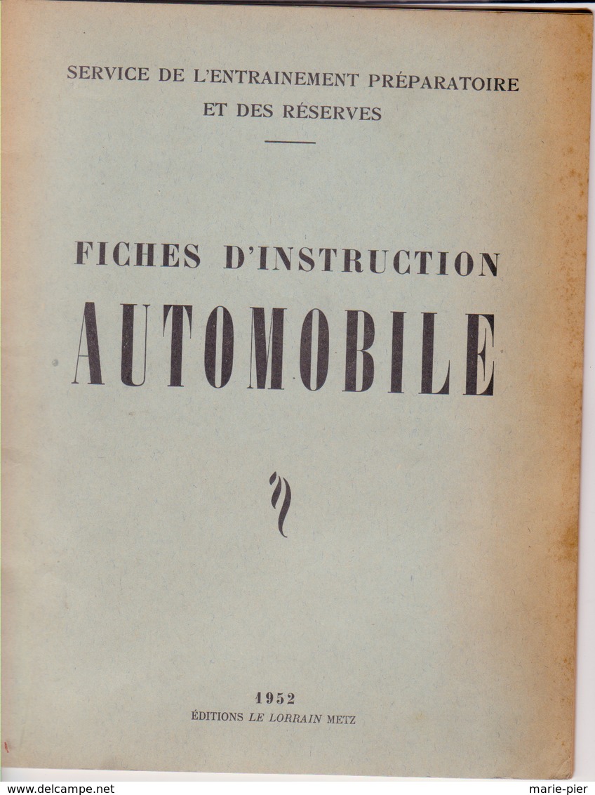 Fiches 'd'instruction Automobile 1952 - Machines