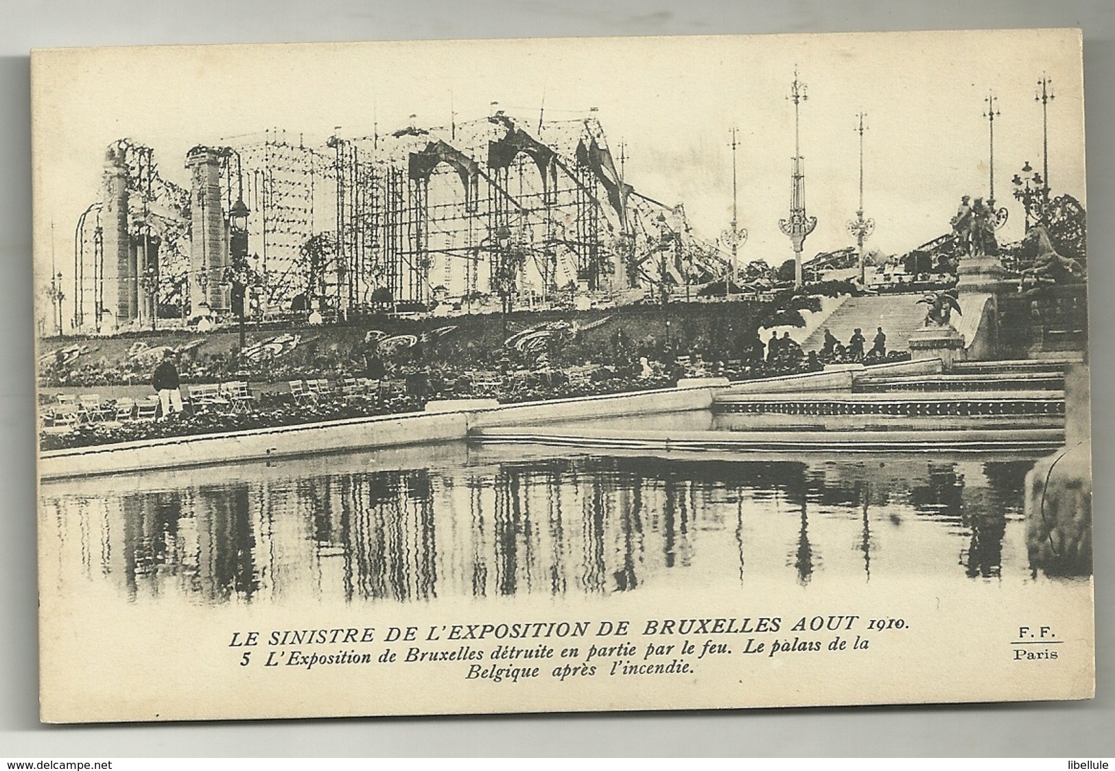 Le Sinistre De L'exposition De Bruxelles Août 1910. Le Palais De La Belgique Après L'incendie. - Catastrophes