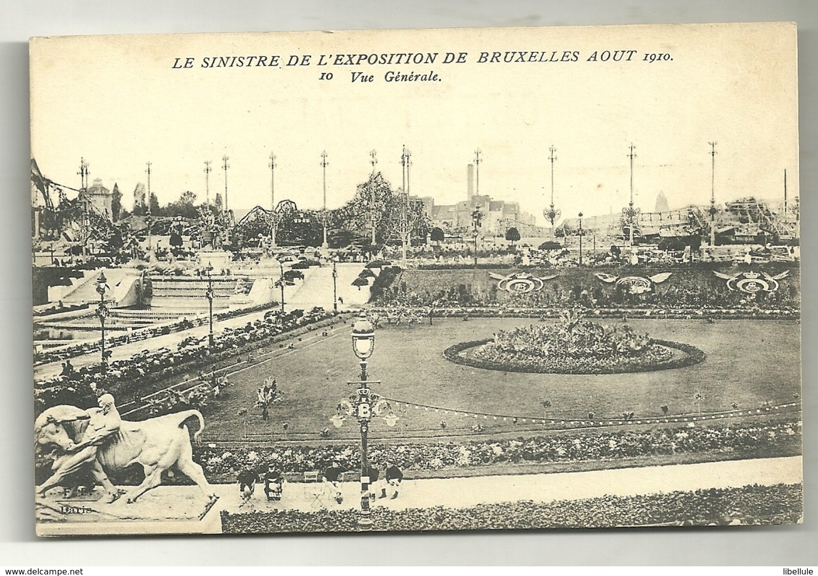 Le Sinistre De L'exposition De Bruxelles Août 1910. Vue Générale - Catastrophes