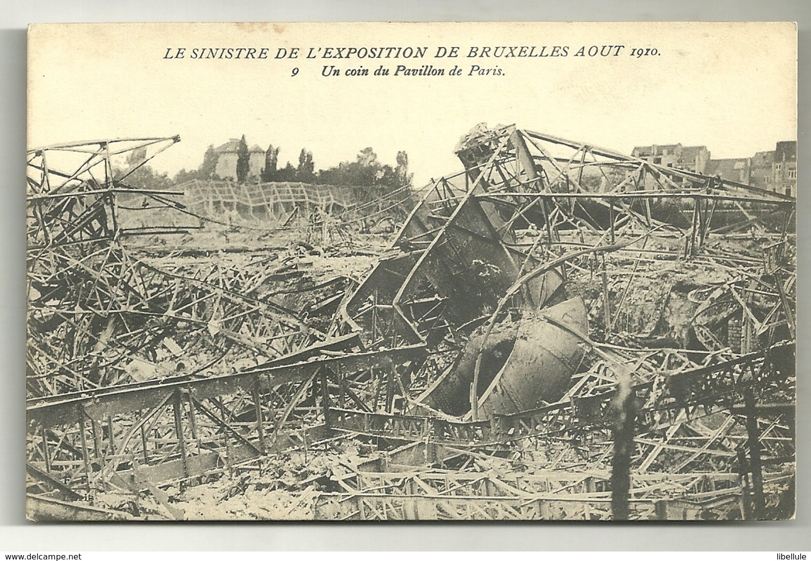 Le Sinistre De L'exposition De Bruxelles Août 1910. Un Coin Du Pavillon De Paris - Catastrophes