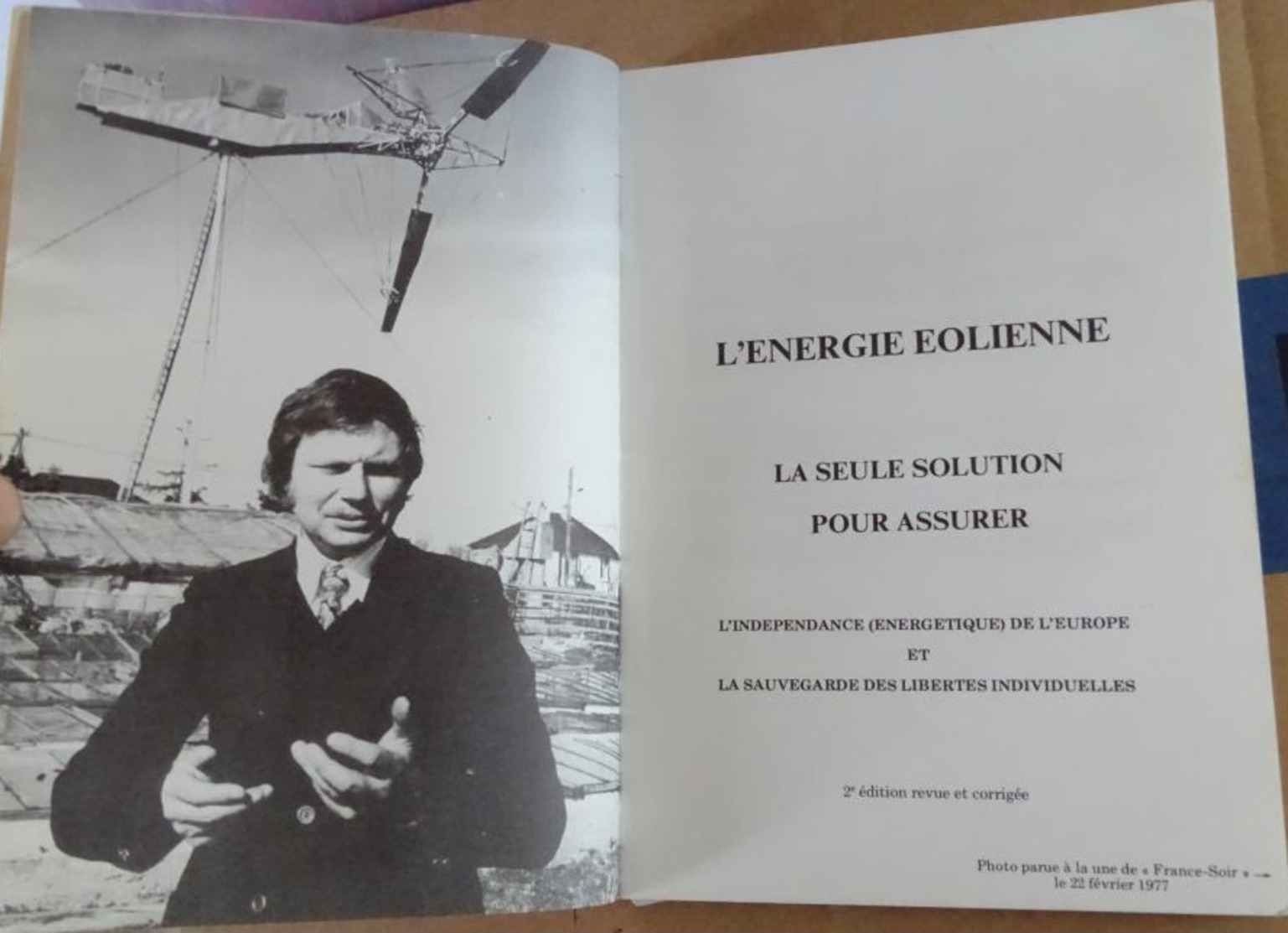 L'énergie éolienne - Pierre Robert Inventeur Des éoliennes Du Même Nom - 1978 - Sciences