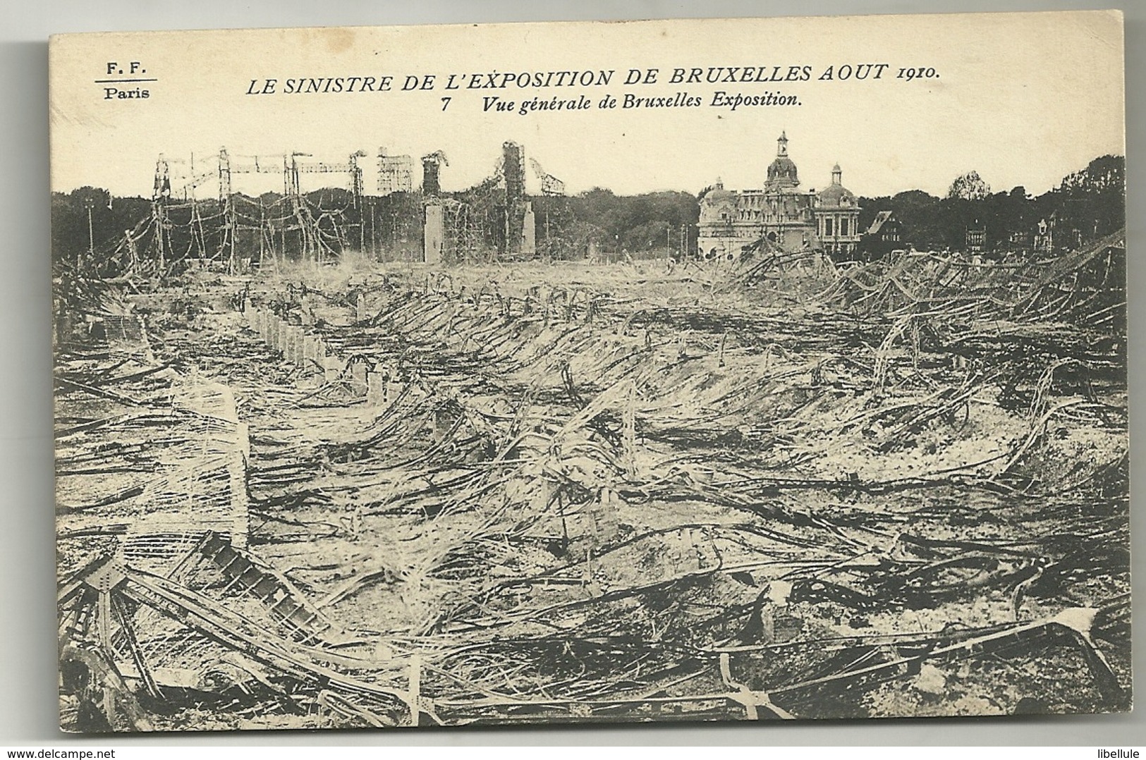 Le Sinistre De L'exposition De Bruxelles Août 1910. Vue Générale De Bruxelles Exposition - Catastrophes