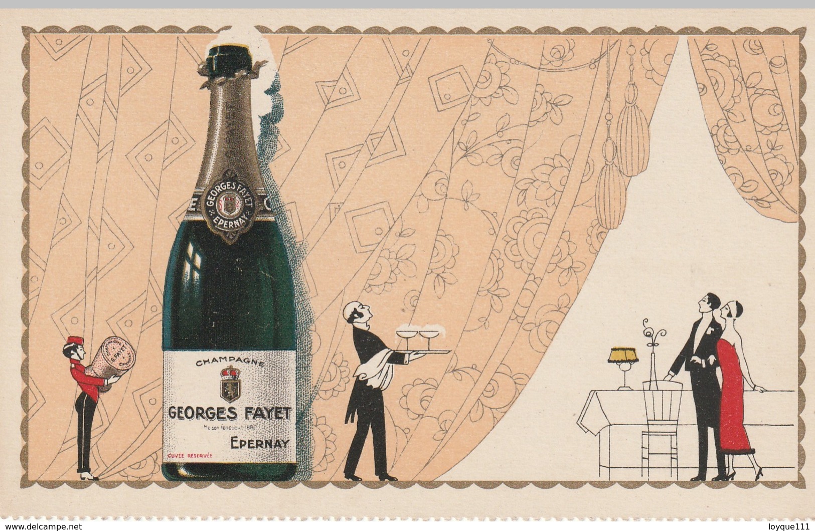 Cp Publicitaire Champagne Georges Fayet (epernay) - Advertising
