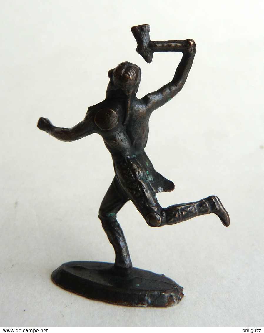Rare FIGURINE KINDER  METAL INDIEN 1 70's - U-EI Indianer (2) - Figurines En Métal