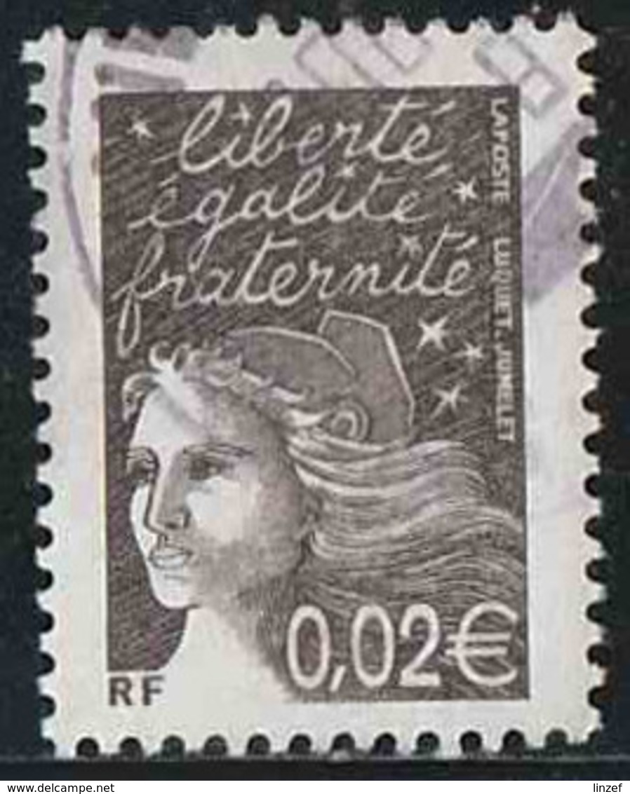 France 2002 Yv. N°3444 - 2c Bistre-noir - Oblitéré - 1997-2004 Marianne Of July 14th