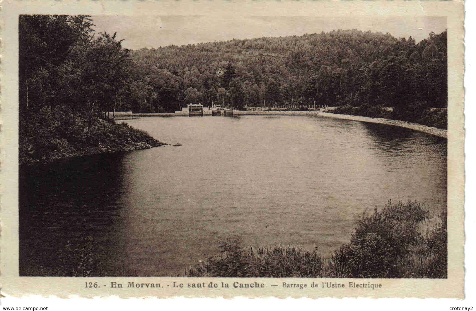 58 En Morvan N°126 Le Saut De La Canche Barrage De L'Usine Electrique En 1935 Vers Chateau Chinon - Chateau Chinon