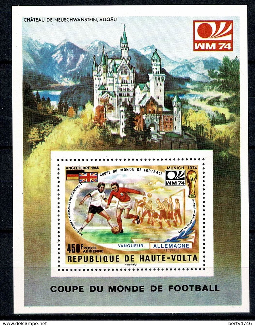 Haute Volta 1974  Yv. Bl 5**, Mi Bl 27** Worldcup / Coupe Du Monde De Football - MNH - Haute-Volta (1958-1984)