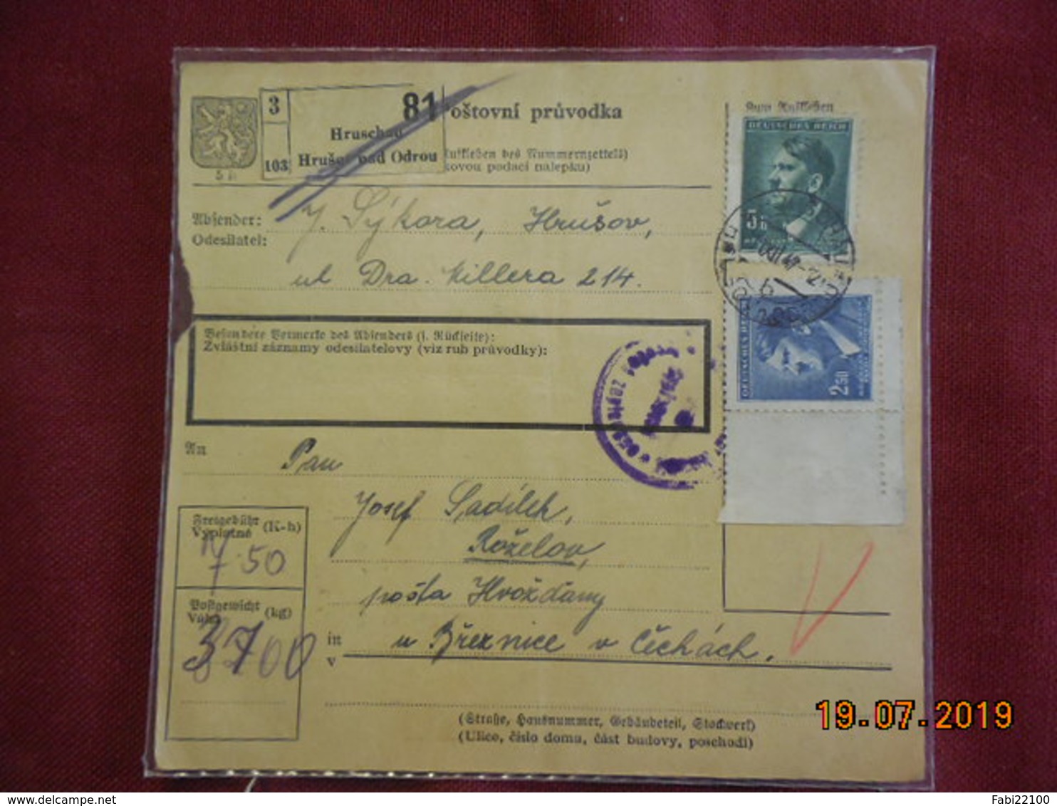 Carte (bulletin) De 1942 Affranchie Avec Deux Timbres - Lettres & Documents