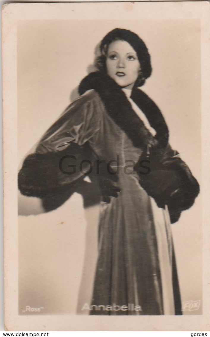 Annabella - Actress - Movie Star - Film - Cinema - Camera - Photo Ross 45x70mm - Actors