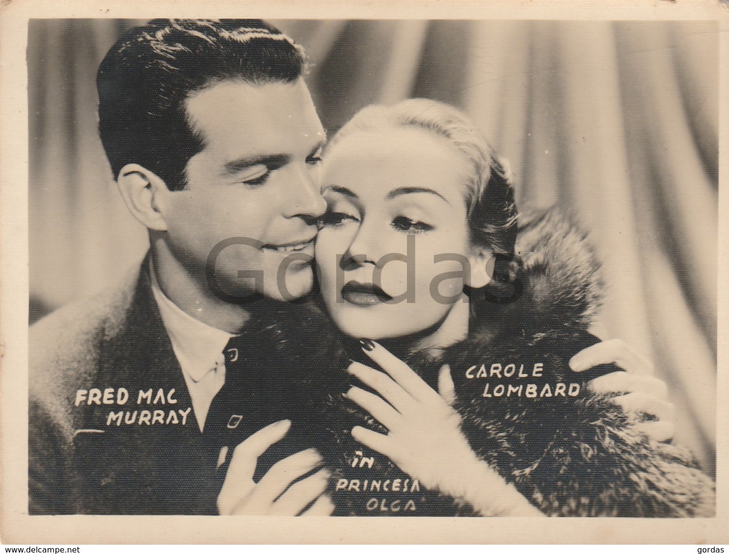 Fred Mac Murray - Carole Lombard - Actors - Movie "Princess Olga" - Photo 120x90mm - Famous People