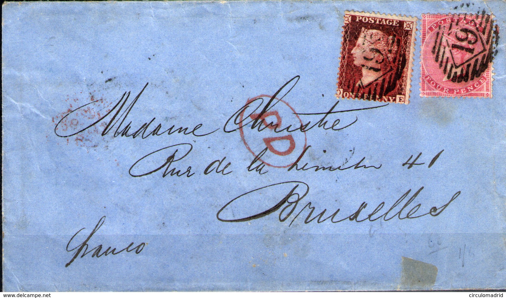 Gran Bretaña Nº 14 Y 18. Año 1855/57 - Storia Postale