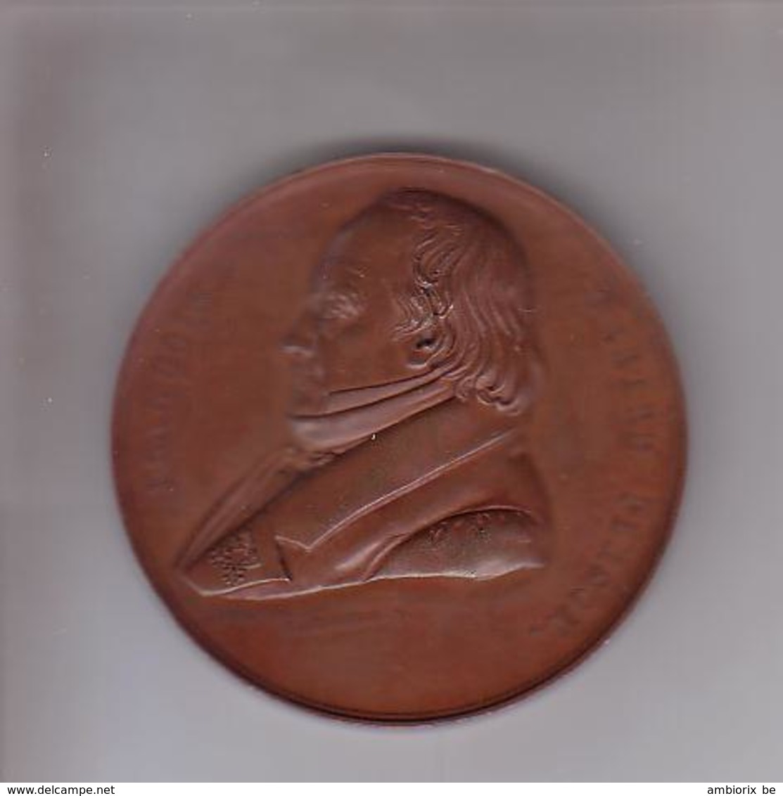 François Gérard Pirson - Médaille De Reconnaissance De La Ville De Dinant - 1848 - Professionali / Di Società