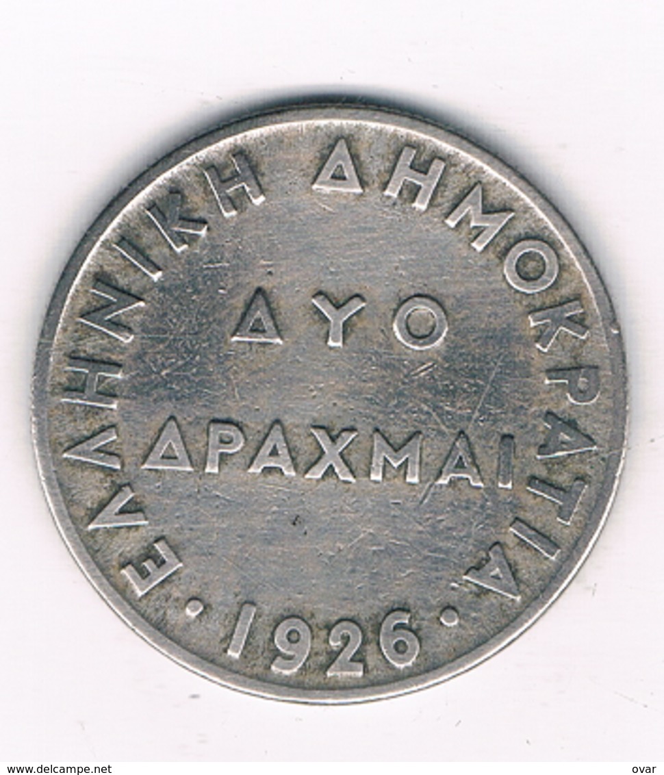 2 DRACHME 1926 GRIEKENLAND /5481/ - Grèce