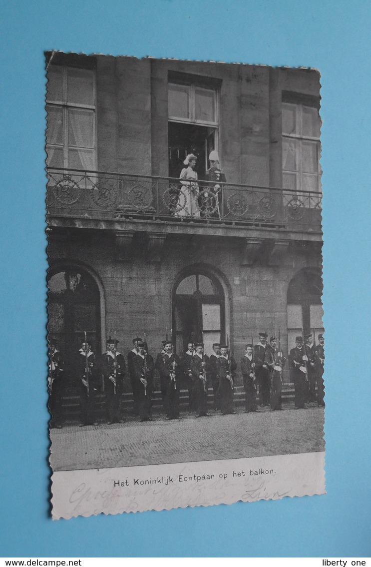 Het Koninklijk Echtpaar Op Het Balkon () Anno 1905 Leer Ostfriesland ( Voir / Zie > Foto ) NL ! - Familles Royales