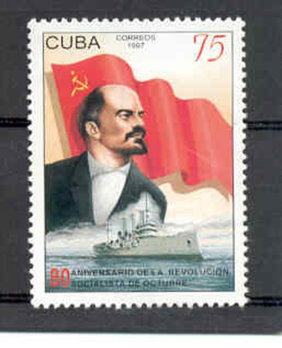 Cuba 1997 Lenin, October Revolution, 80th Anniversary. MNH. Scott 3884  Value $1.75 - Nuevos