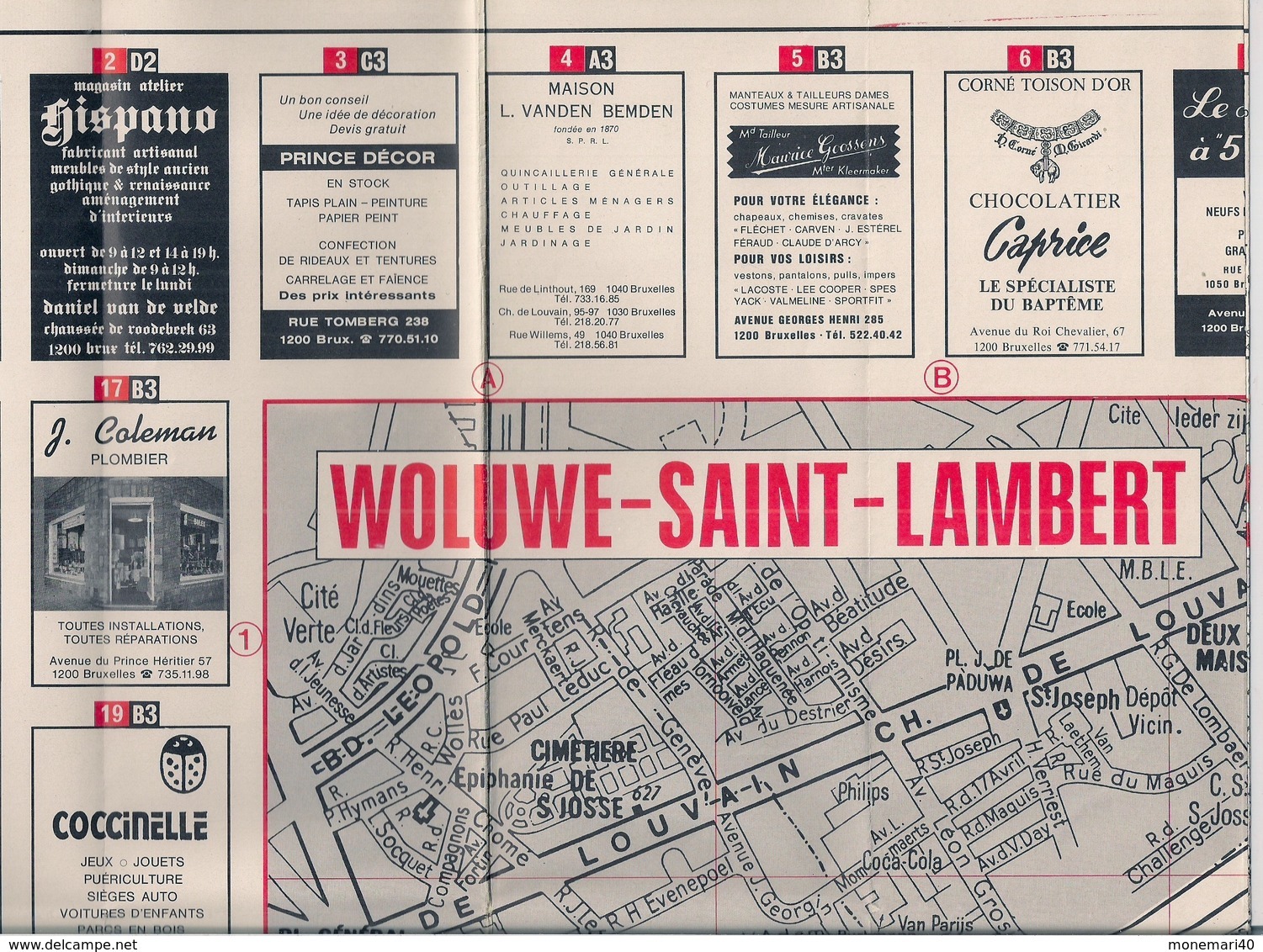 WOLUWE-SAINT-LAMBERT (BRUXELLES) - PLAN (1976) - Autres & Non Classés