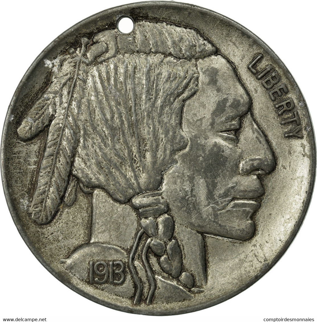 United States Of America, Médaille, Reproduction Five Cents Liberty, TTB, Tin - Autres & Non Classés