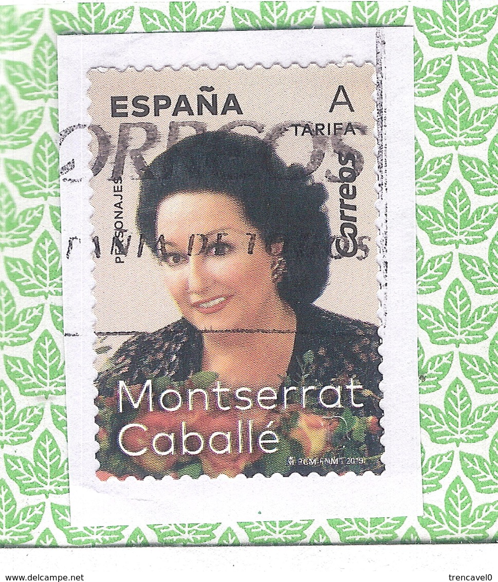 España 2019 - 1 Sello Usado- Monserrat Caballé -Serie Personajes De España-Espagne Spain Spanien Spagna - Gebruikt