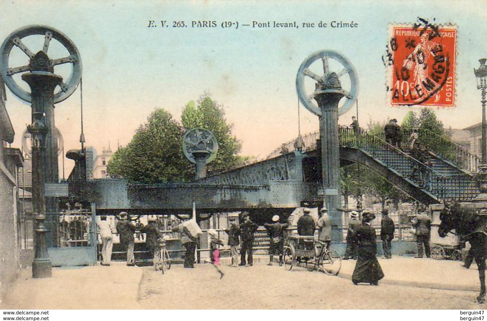 D75  PARIS XIX ème Pont Levant Rue De Crimée - Paris (19)