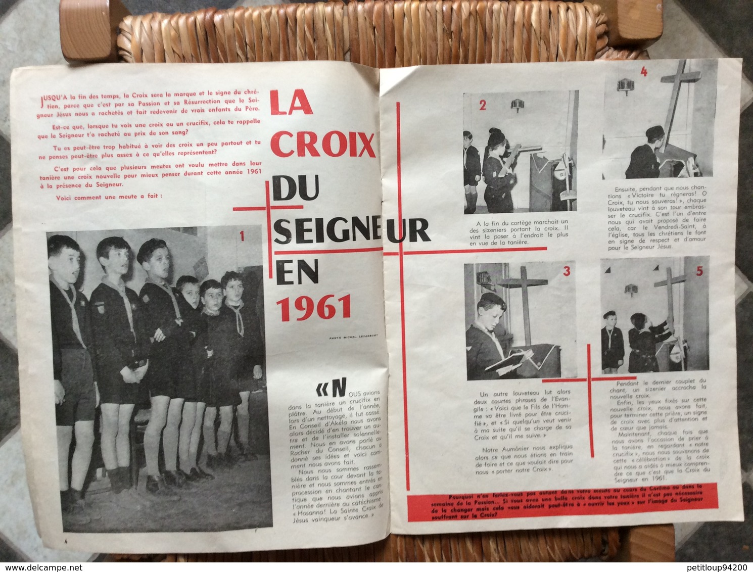 REVUE BIMENSUELLE No 5  Louveteau  SCOUTS DE FRANCE  Mars 1961 - Padvinderij