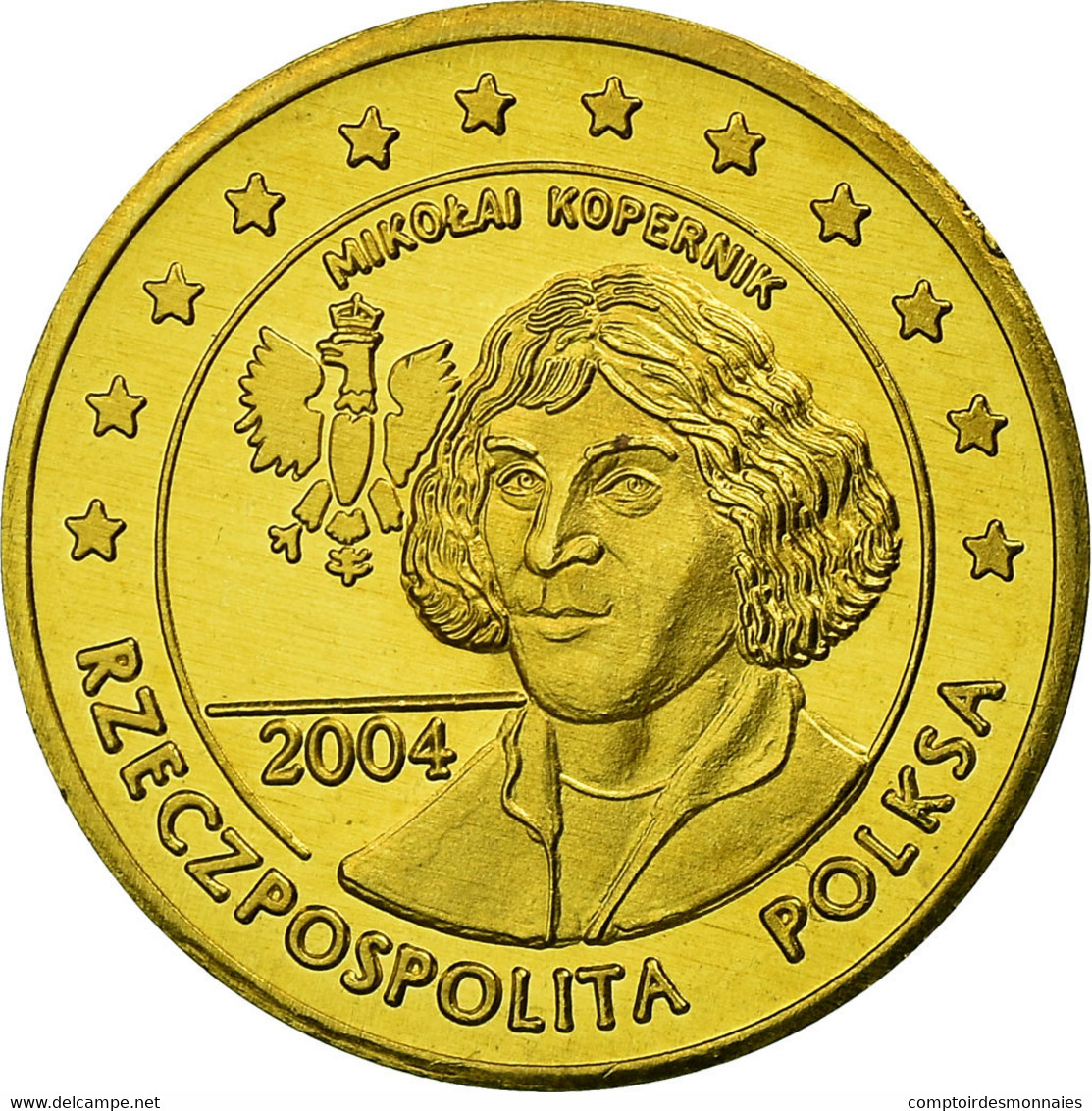 Pologne, Fantasy Euro Patterns, 10 Euro Cent, Nicolas Copernic, 2004, SPL - Essais Privés / Non-officiels