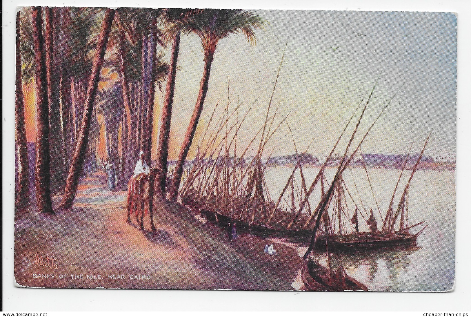 Banks Of The Nile, Near Cairo - Tuck Oilette 7201 - El Cairo