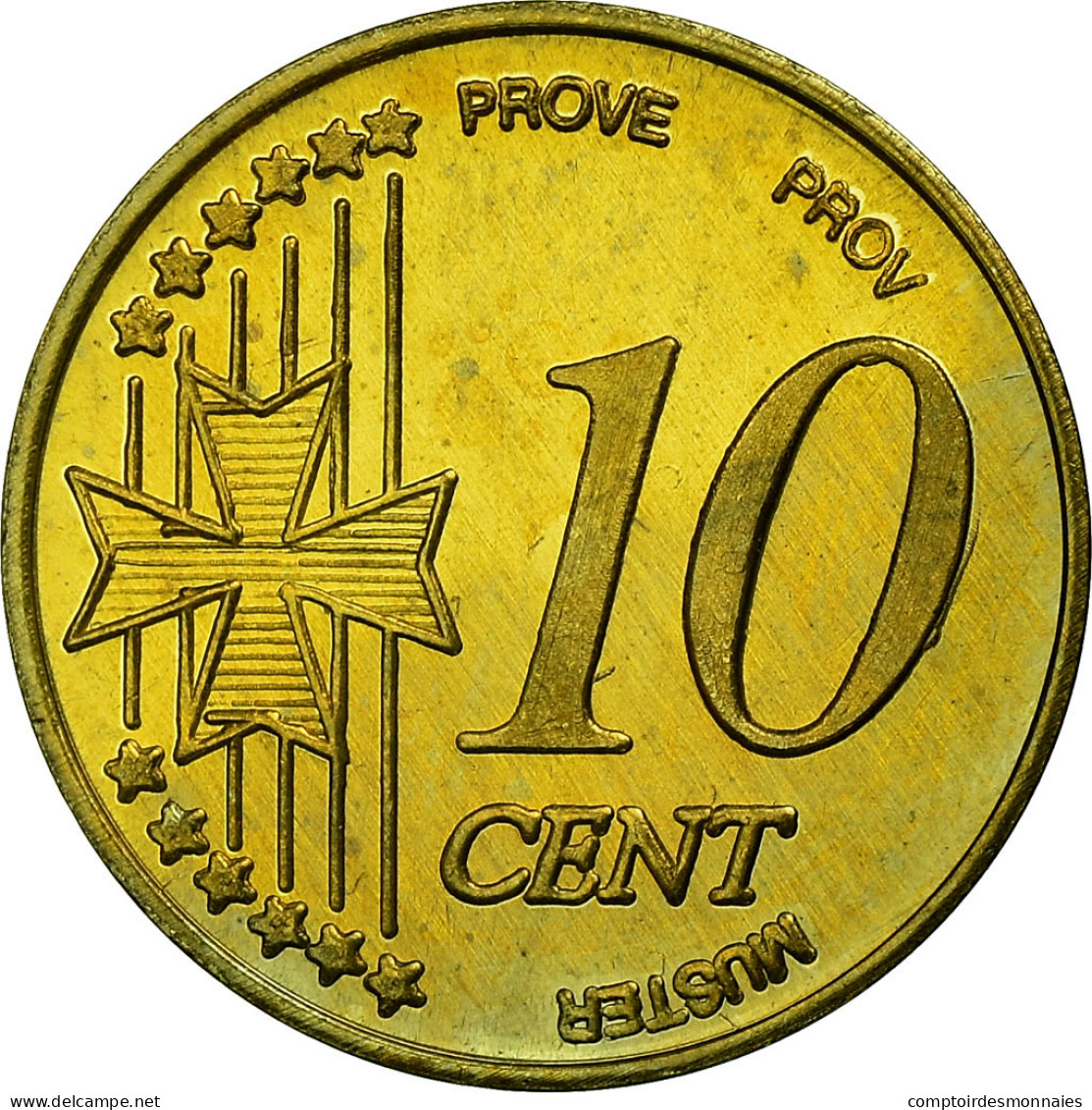 Malte, Fantasy Euro Patterns, 10 Euro Cent, 2004, SPL, Laiton - Malta