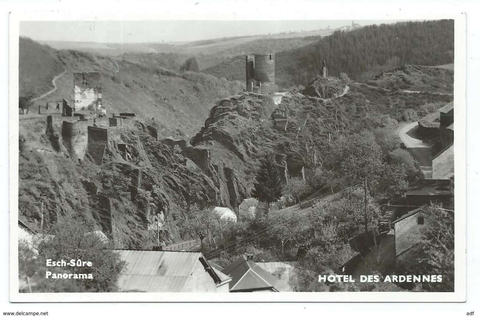 CPSM ESCH SUR SURE, PANORAMA, HOTEL DES ARDENNES, Format 9 Cm Sur 14 Cm Environ, LUXEMBOURG - Esch-sur-Sure