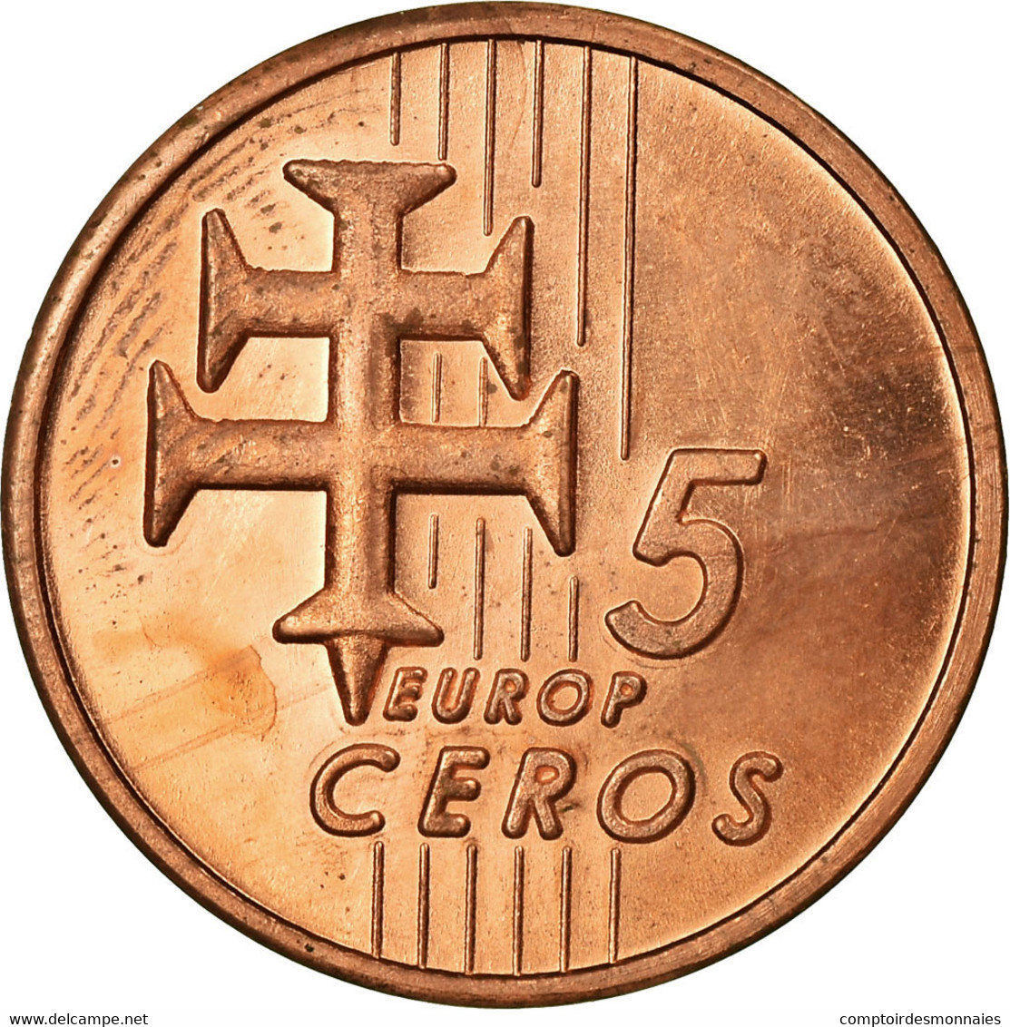 Slovaquie, Fantasy Euro Patterns, 5 Euro Cent, 2004, SPL, Copper Plated Steel - Slowakei