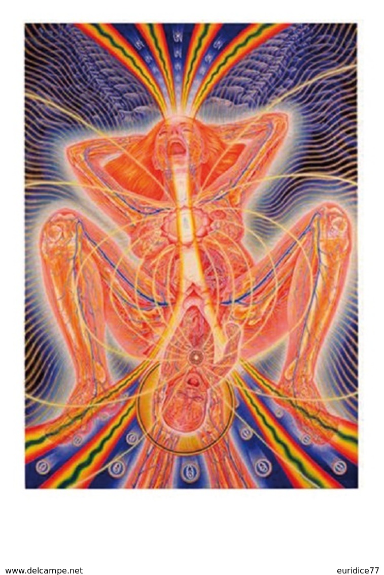 Postcard Pschedelic Art - Alex Grey - Size 15x10 Cm. Aprox. Unused - Pintura & Cuadros