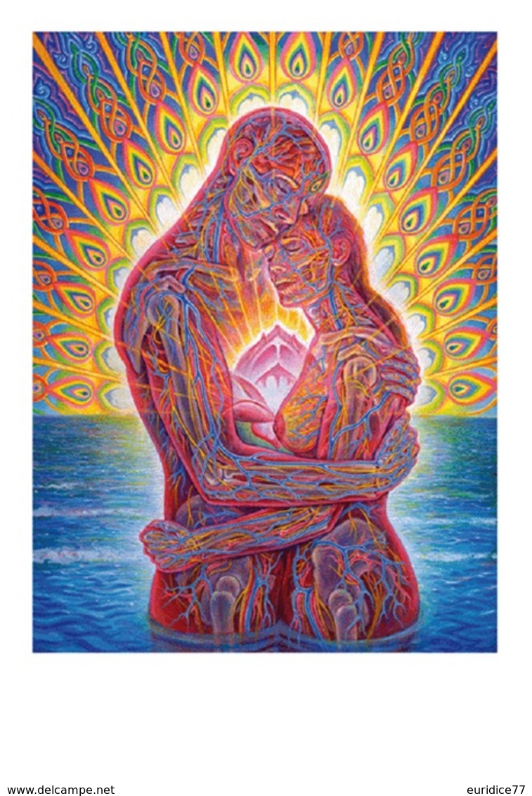 Postcard Pschedelic Art - Alex Grey - Size 15x10 Cm. Aprox. Unused - Pintura & Cuadros