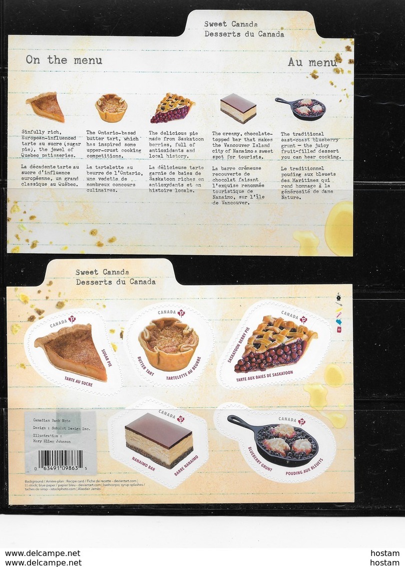 CANADA, 2019, # 3177, SWEET CANADA, DESSERTS DU CANADA  SS - Blocks & Kleinbögen