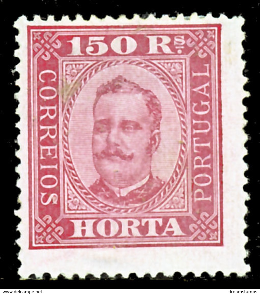 !										■■■■■ds■■ Horta 1892 AF#10* King Carlos Neto 150 Réis 13,5 (x1990) - Horta