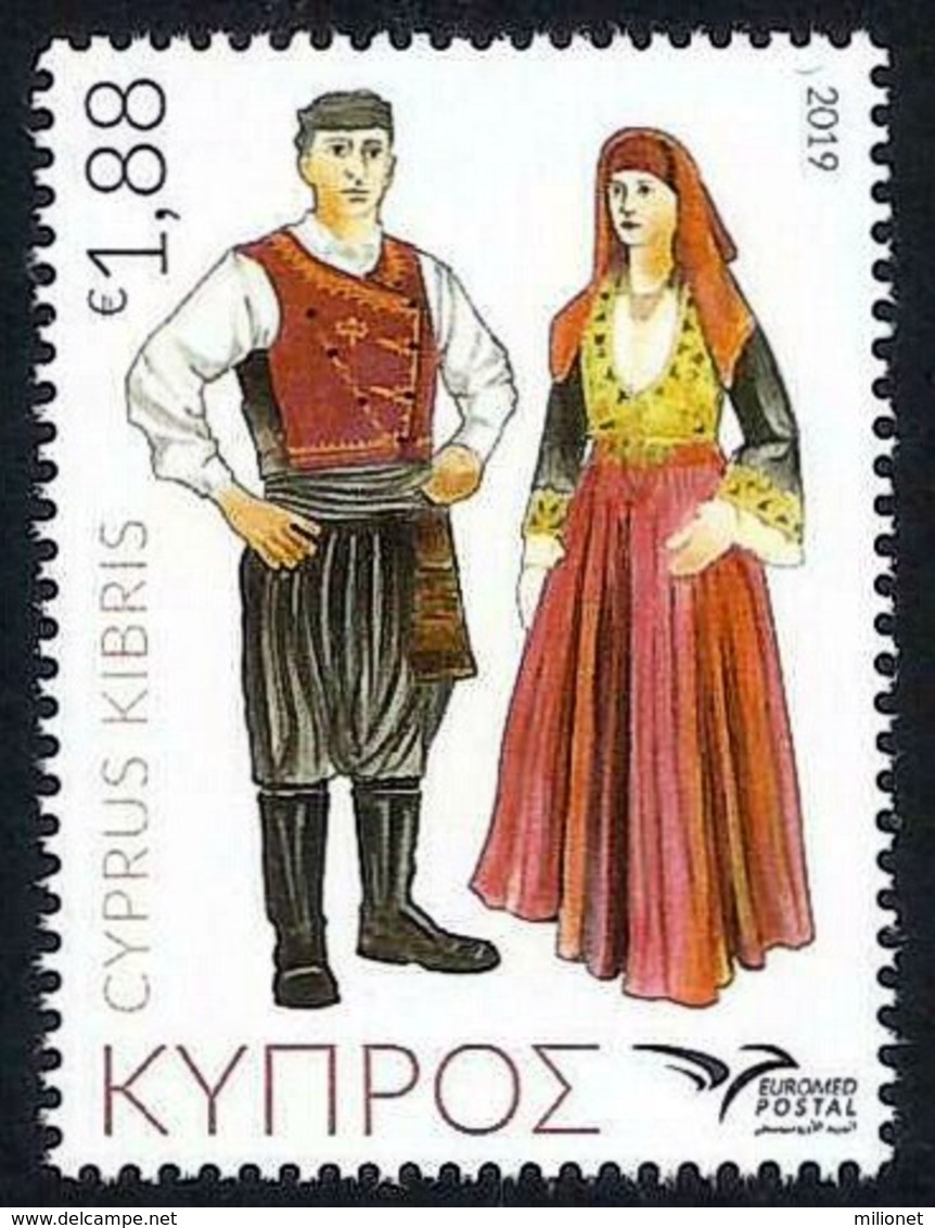 CYPRUS CHIPRE CHYPRE ZUPERN 2019 EUROMED POSTAL Costumes Of The Mediterranean Stamp MNH ** Europa Sympathy Mitläufer - Ideas Europeas