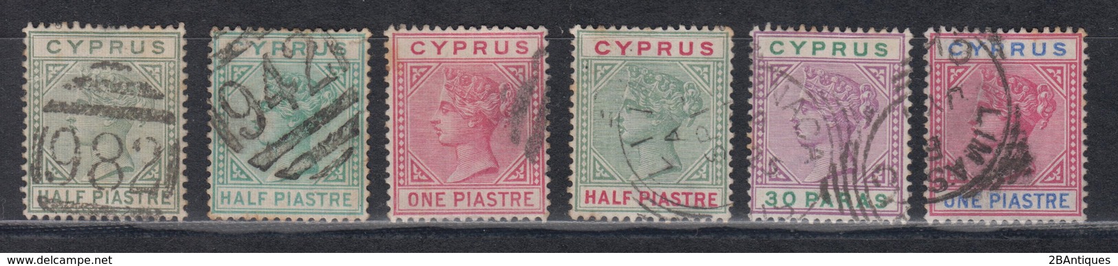 CYPRUS 1882-96 - Queen Victoria Early Stamps - Gebraucht