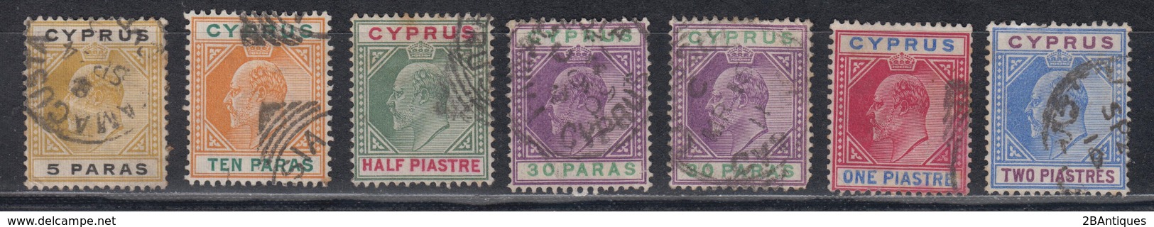 CYPRUS 1903-10 - King Edvard VII Early Stamps - Used Stamps