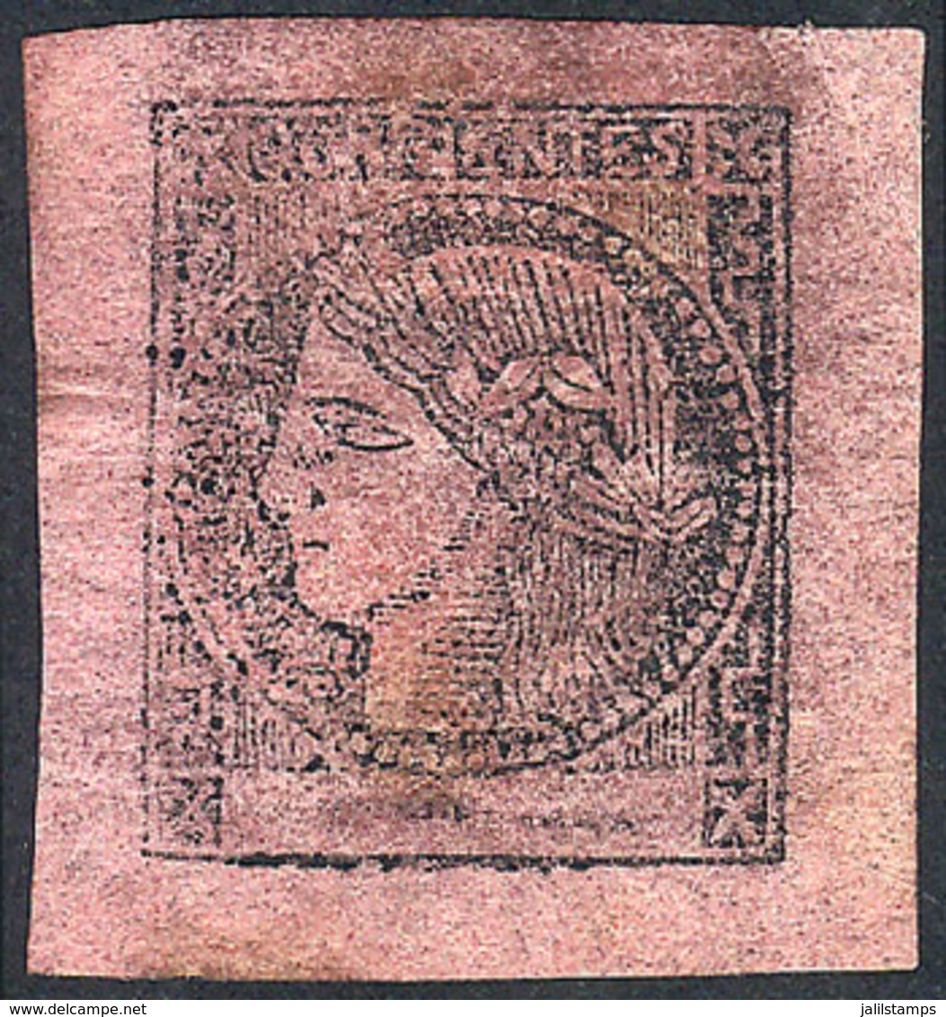 ARGENTINA: GJ.12, Brick Rose, Mint, Excellent Quality, Rare. With Alberto Solari Certificate. - Corrientes (1856-1880)