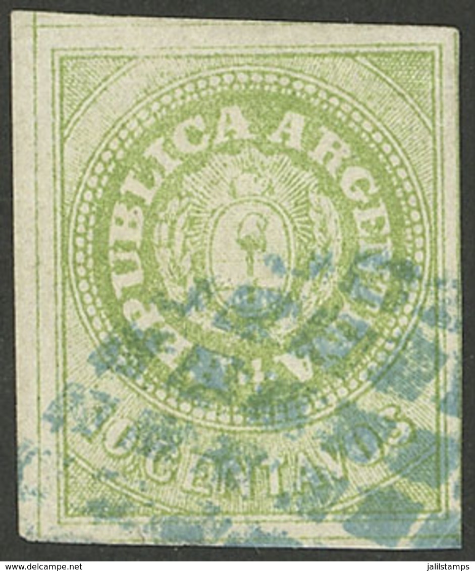 ARGENTINA: GJ.13, 10c. Without Accent, Splendid Example With Margins So Wide That They Show Almost Completely The 4 Guid - Unused Stamps