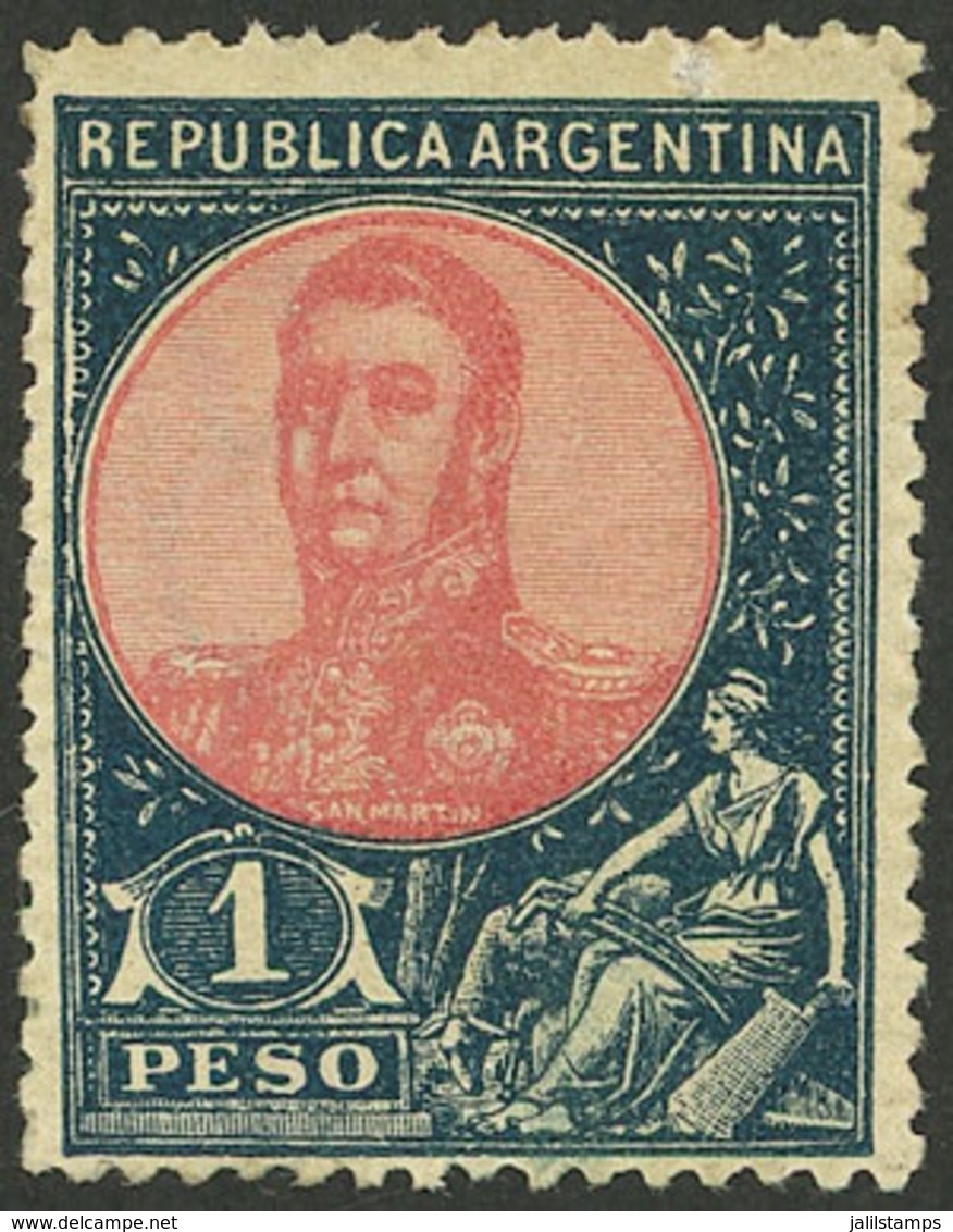 ARGENTINA: GJ.299A, 1908 1P. INDIGO Blue And Rose, VF Quality, Rare! - Storia Postale