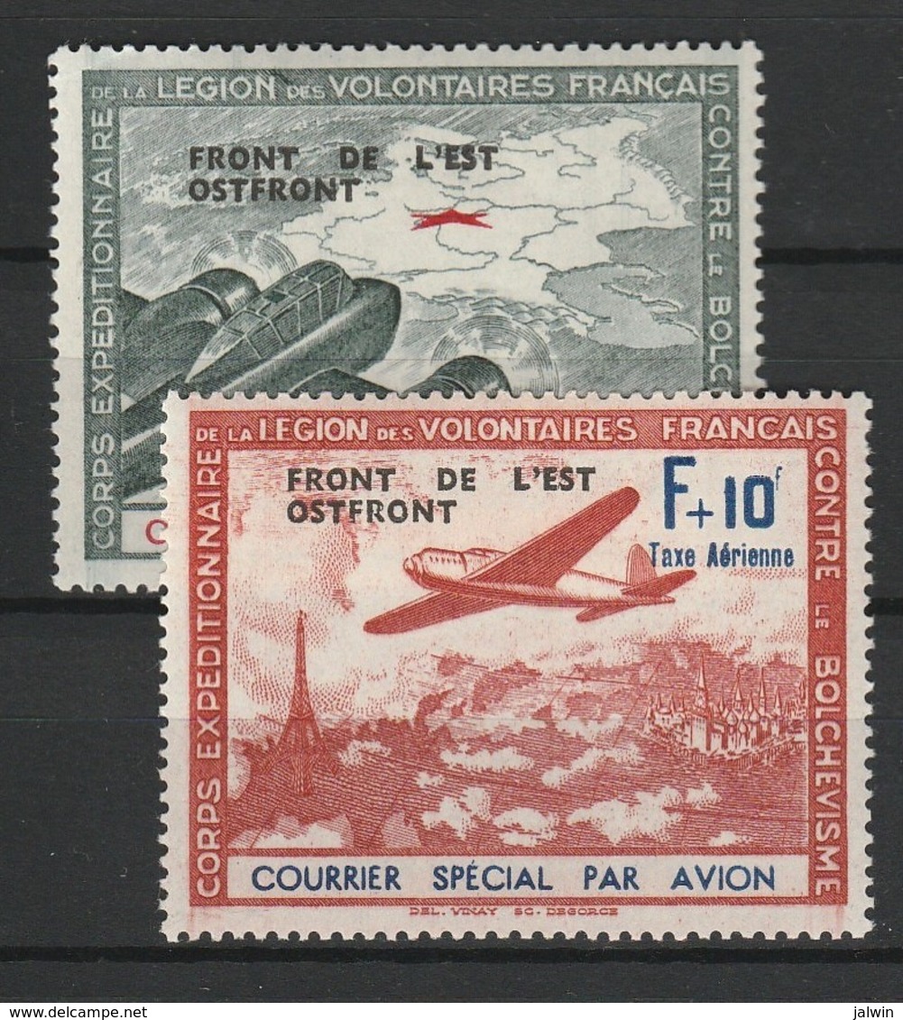 FRANCE LVF / L.V.F. (LEGION DES VOLONTAIRES FRANCAIS) 1942 YT N° 4 Et 5 ** - War Stamps