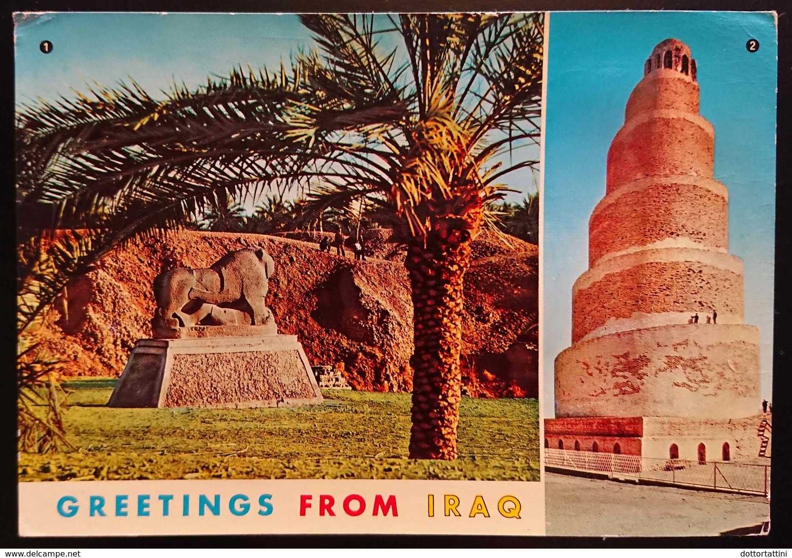 IRAQ / IRAK - Greetings From Iraq - The Lion Of Babylon, Hillah - The Spiral (Malweyah) Tower, Samarra - Vg - Iraq