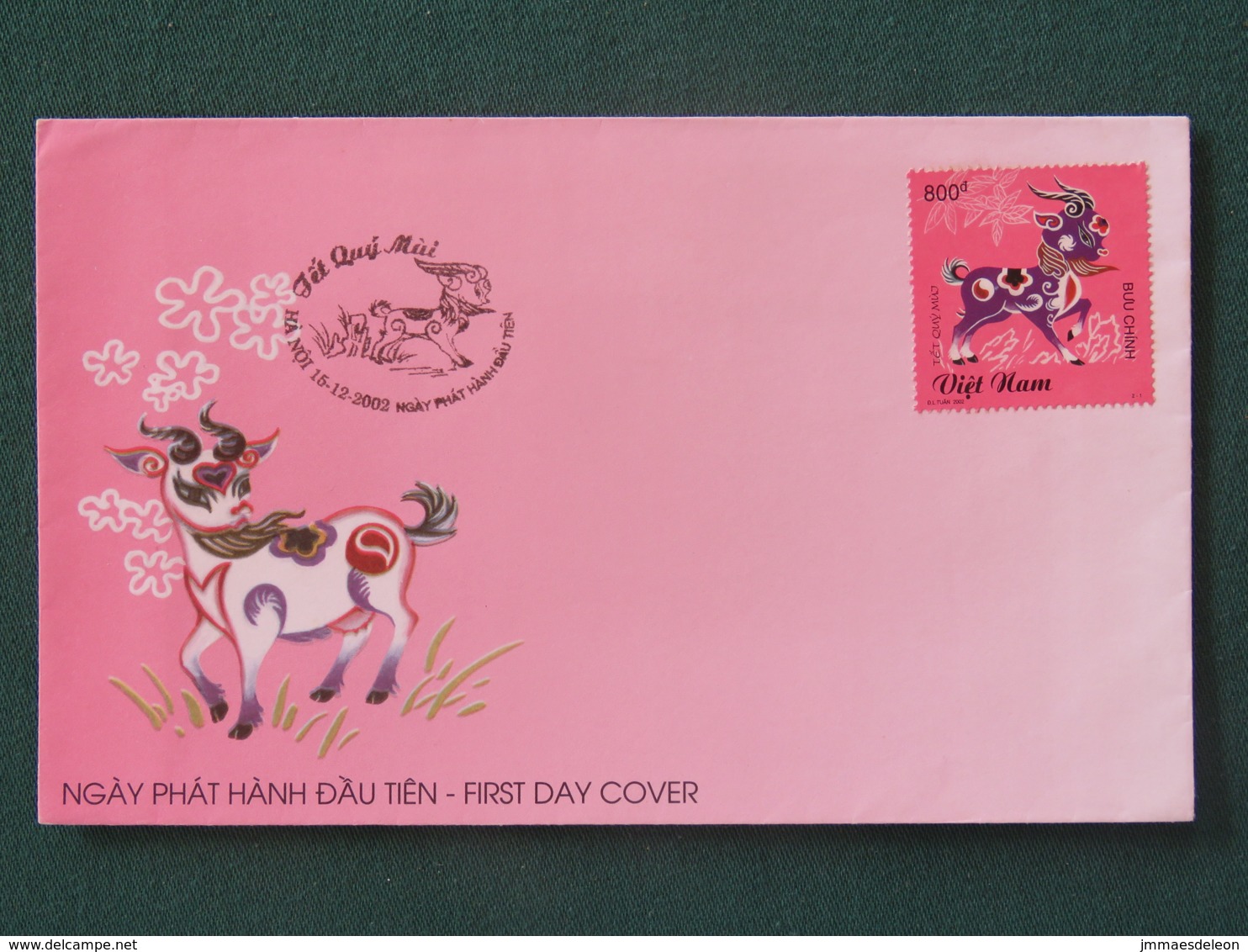 Vietnam 2002 FDC Cover - Year Of The Goat - Vietnam