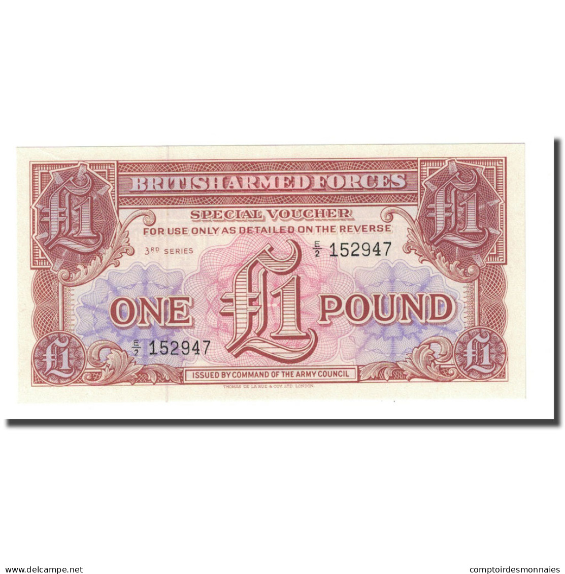 Billet, Grande-Bretagne, 1 Pound, Undated (1956), KM:M29, NEUF - Fuerzas Armadas Británicas & Recibos Especiales