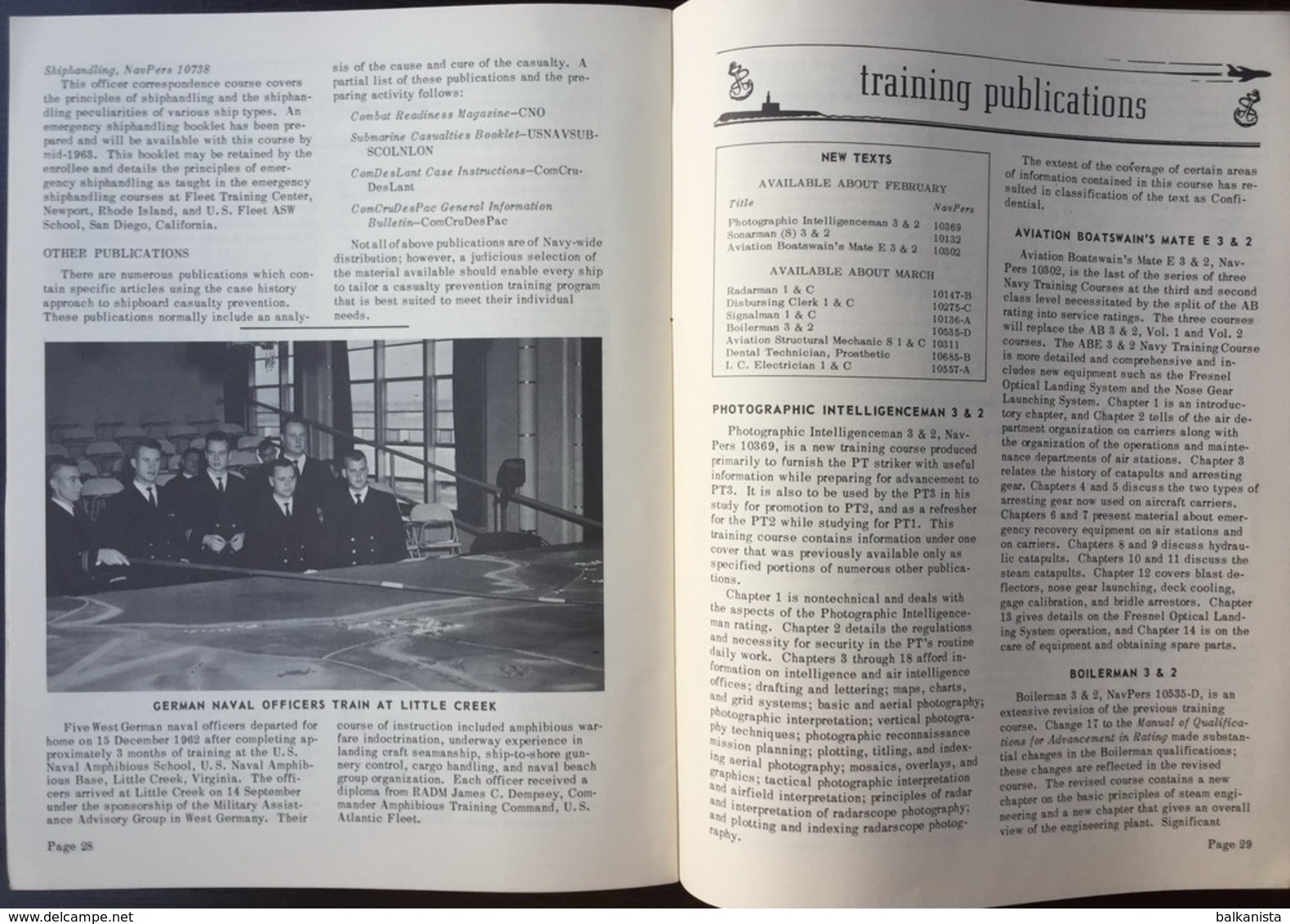 American US Army Naval Training Bulletin Spring 1963 - Naval Institute - Fuerzas Armadas Americanas