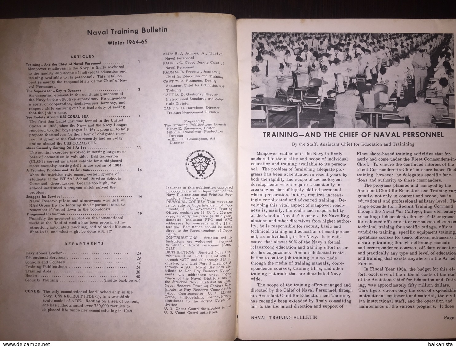 American US Army Naval Training Bulletin Winter 1964-1965 - Naval Institute - Fuerzas Armadas Americanas