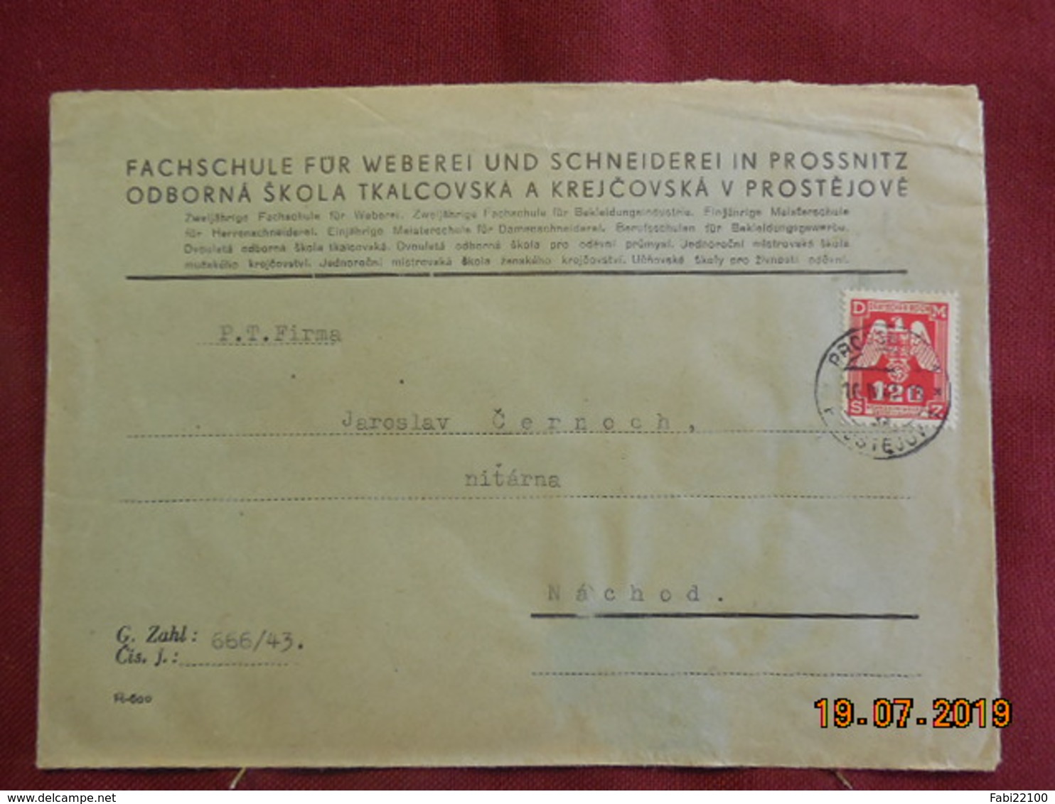 Lettre De 1943 à Destination De Nachod - Lettres & Documents