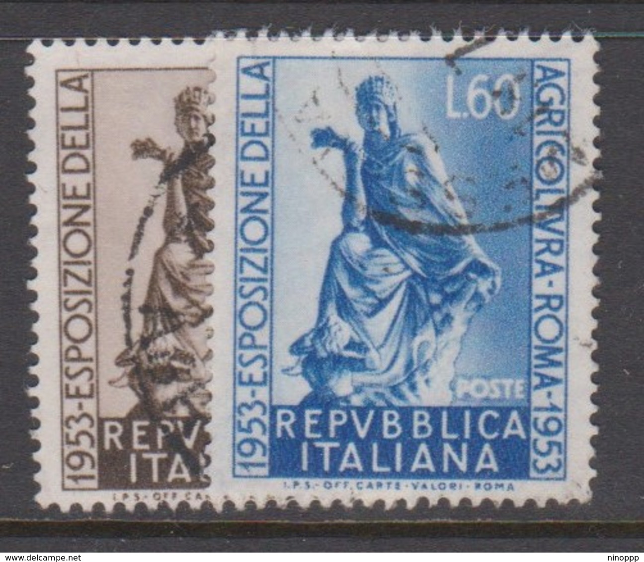 Italy Republic S 721-722 1953 Agriculture Exposition,used - 1961-70: Used