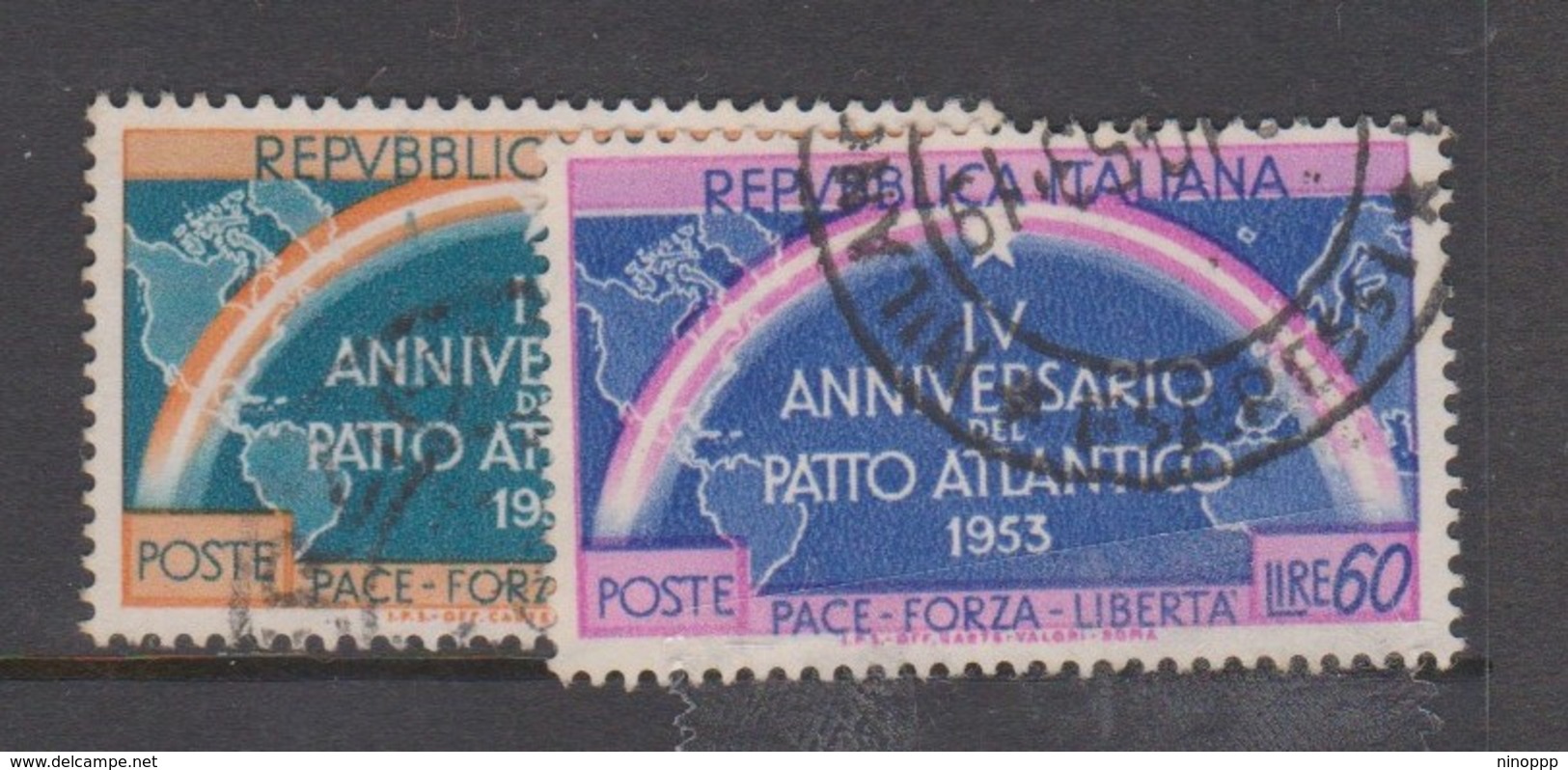 Italy Republic S 723-724 1953 Atlantic Pact,used - 1946-60: Used